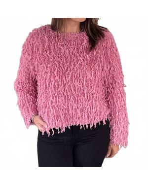 New In Shaggy Sweetheart Sweater - Red