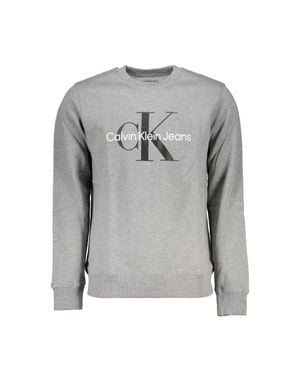 Calvin Klein Classic Crew Neck Sweatshirt With Logo - Gray