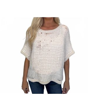 Romy the Brand Azure Crochet Classic Top - White