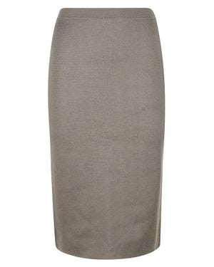 Sa Su Phi Silk Pencil Skirt - Gray