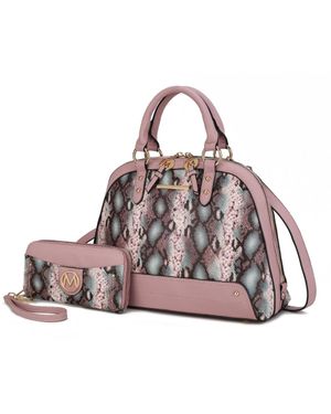 MKF Collection by Mia K Frida Satchel And Wallet Handbag – 2 Pieces - Pink