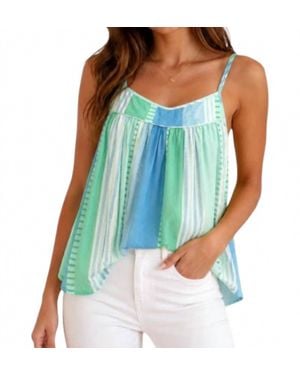Elan Water Color Tank Top - Blue
