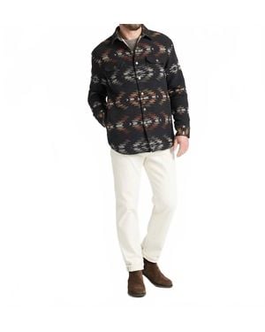 Pendleton Wyeth Falls Chamois Sherpa-Lined Shirt Jacket - Black