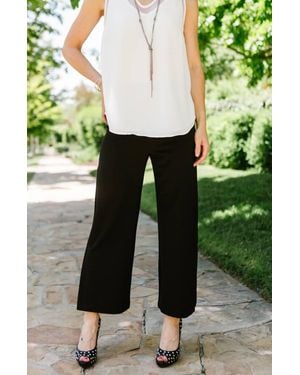 Lyssé Flare Slit Crop Pant - Green