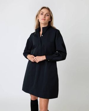 ANN MASHBURN Anaya Popover Mini Dress - Blue