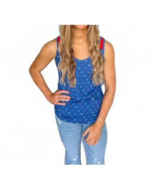 Michelle Mae Poppy Tank Top - Blue