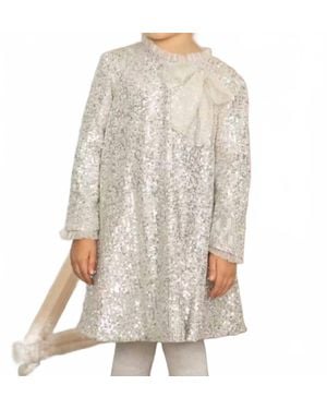 Abel & Lula Kid's Sequin Mini Dress - White