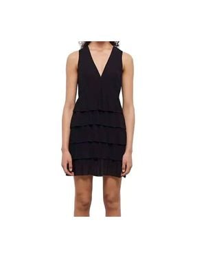 The Kooples Sleeveless Tiered Babydoll Dress - Black