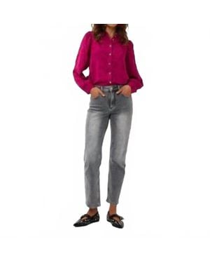 EsQualo Long Sleeve Blouse - Red