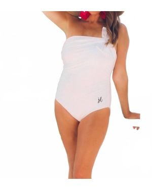 Jess Lea Diamonds And Pearls Bow Swimsuit - White