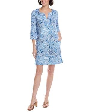 Stella Parker 3/4-Sleeve Shift Dress - Blue