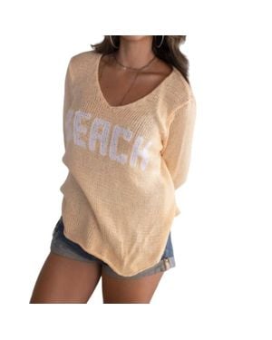 Wooden Ships Beach Cotton Sweater - Brown