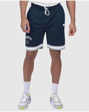 Starter Dallas Cowboys Pro Player 9-Inch Basketball Shorts - Blue