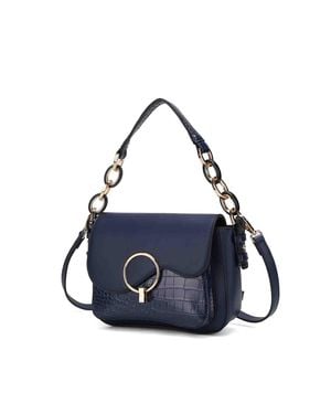 MKF Fanta Croc Shoulder Versatile Handbag By Mia K - Blue