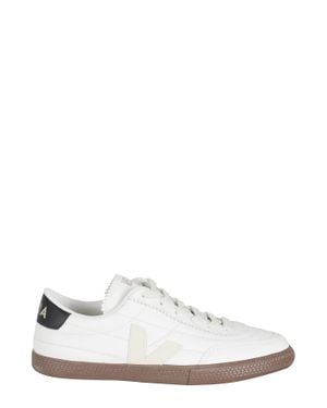 Veja Panenka Ot Cream-Logo Leather Sneakers - White