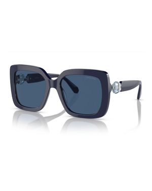 Swarovski Sunglasses Square Full Rim, Frame And Dark Lens Sk6001100187 - Blue