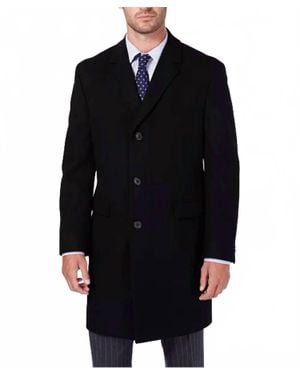 Nautica Classic Fit Batten Overcoat - Black
