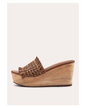 Kaanas Woven Strap Wedges - Natural