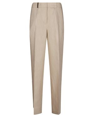 Peserico Flowing Palazzo Pants - Natural