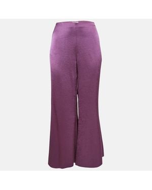 Vince Mauve Satin Flared Pants - Purple