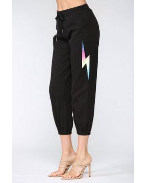 Fate Lightning Bolt Sweatpants - Black