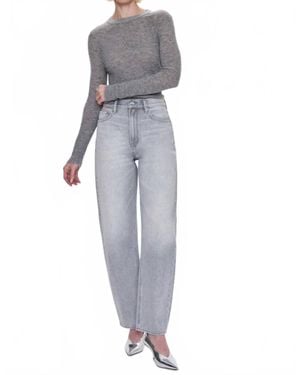 Pistola Wes High Rise Barrel Jeans - Gray