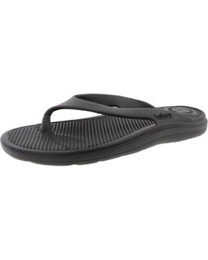 Totes Tqx1220 Logo Manmade Flip-Flops - Black