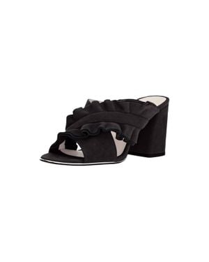 Kenneth Cole Laken Ruffled Heels - Black
