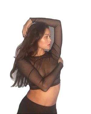 Only Hearts Whisper Cropped Long Sleeve Tee - Brown