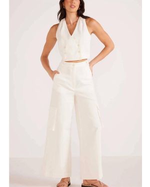 MINKPINK Lottie Cargo Pants - Natural