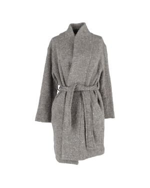 IRO Belted Wrap Coat - Gray