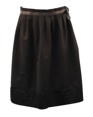 Viktor & Rolf Belted Pleated Skirt - Black