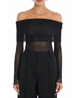 SER.O.YA Rosa Off-Shoulder Top - Black