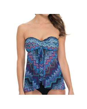 Gottex Bandeau Fly Away Tankini Top - Blue