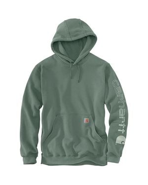 Carhartt Hoodie Dark Long Sleeve Loose Fit Midweight Workwear Posh172 - Green