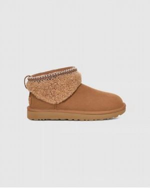 UGG Classic Ultra Mini Maxi Curly Boot - White