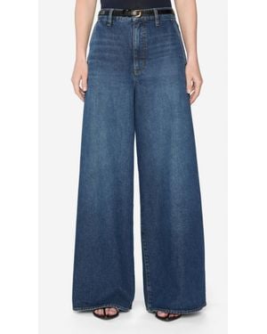 FRAME Drape Wide Leg Jeans - Blue