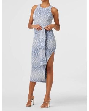 Toccin Penny Racer Tie Front Dress & Cardigan - Blue