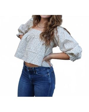 Storia Madeline Cropped Top - Blue