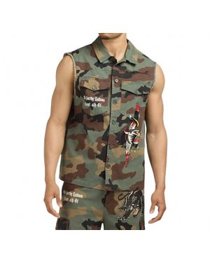 Ed Hardy Panther Twill Jacket - Green