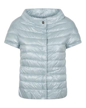 ポンチョ・ケープ HERNO GRETA LIGHT PADDED CAPE Herno Greta Light Padded Cape in Blue | Lyst