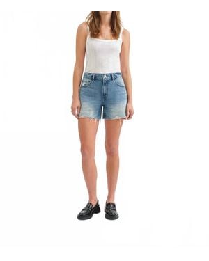 DAZE Crossroads Mid Rise Short - Blue