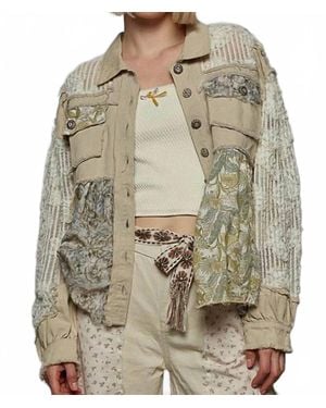 Pol Balloon Sleeve Woven Jacket - Natural