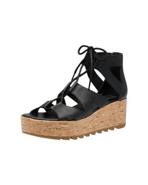 Sorel Cameron Flatform Lace Wedge Sandals - Black