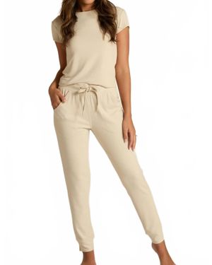 Faceplant Dreams Soft Jogger Pants - Natural