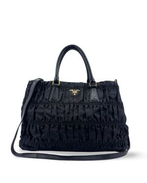 Prada Tessuto Gaufre 2-Way Tote Bag - Blue