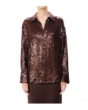 Maria Cher Cardales Cyrus Sequin Shirt - Red