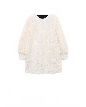 Abel & Lula Girl Sequin Dress - White