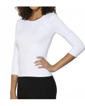 Only Hearts Delicious 3/4 Sleeve Crew Neck Top - White