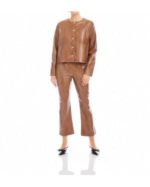 Fifteen Twenty Kaylyn Faux Leather Jacket - Brown